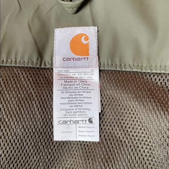 Carhartt rain jacket snap front - Picture 4 of 6